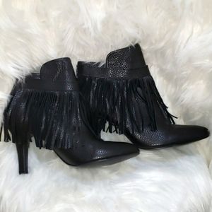 Lane Bryant Ankle Boots Black Leather Size…